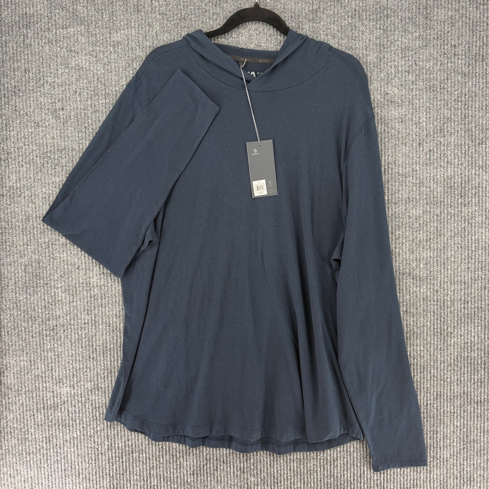 VRST Mens Essential Hoodie XL Darker Ardosia Slate Blue Long Sleeve Shirt NEW
